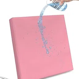 Hokiten Pink Outdoor Cushion Chair Cover Set of 2 - Waterproof Couch Seat Covers, Pure Pink Patio Furniture Protector Cushions Slipcovers for Sofa/Garden/RV, 20"x18"x4"-picture-25