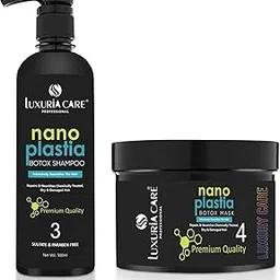 Nanoplastia hairtox Shampoo & Mask | Intensive Repair & Nourishment | Sulfate & Paraben Free | Makes your hair Shiny, Silky & Smooth - (Pack of 2) (Large 500ml+500ml)-image-89
