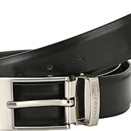 pacific gold Mens Faux Leather Black And Brown Reversible Belt-picture-18