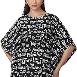 dressitude Women's Polycotton Kaftan Style Printed Kimono Sleeve Top-picture-35