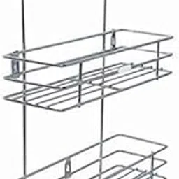 EDBIRET Stainless Steel 3 Tier Bathroom Storage Shelf Hanging Rack Shower Caddy Holder Organizer Metal Chrome Plated Storage For Shampoo Conditioner Soap Towel Bathroom Accessories Rack-image-6
