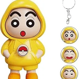 NAVIXA Shinchan Face-Changing Keychain Toy 3-in-1 Expression Switch Cute Anime Keyring Fun Collectible for Kids, Teens & Cartoon Lovers-picture-27