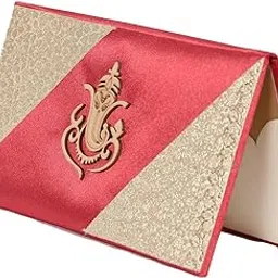 Exclusive GaneshJi Designer Shagun Envelope for Auspicious Festival Celebrations, Weddings, and Special Occasions � Elegant and Traditional Gift Envelope | Red and Gold Color (Pack of 1) image 1