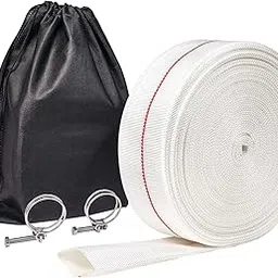 THE WHITE SHOP 30m Fire Hose, 2 Inch Backwash Hose, Heavy Duty Discharge Hose for Swimming Pool With Clamp for Outdoor Lawn, Garden Irrigation, Sump Pool Discharge Hose.-picture-24