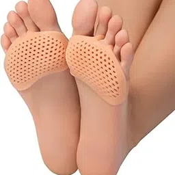TILIQUA Silicone Gel Half Toe Sleeve Anti-Skid Forefoot Soft Pads for Pain Relief heel front socks silicone Heel Protector foot Gel Socks for Repair Dry Cracked Skins for Men and Women - 1 Pair (Half Toe Sleeve)-image-15