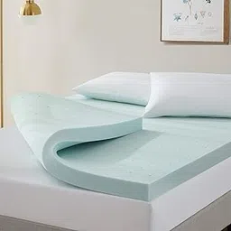 Nestl Queen Size Gel Infused Memory Foam Mattress Topper, 3 Inch, Ventilated Design, Cooling image 1