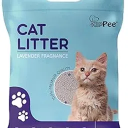 PUPPEE Premium 5 Kg Lavender Scented Cat Litter | Natural Bentonite Clay | Odour Control, Dust Free Scoopable, Instant Clumping, 100% Chemical Free image 1