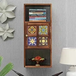 The Rootcraft Siramika Sheesham Wood Book Shelf in Rustic Finish | Storage Rack for Living Room, Bedroom & Office, Open Shelf Bookcase for Books & Décor | Length: 30.48, Width: 25.4, Height: 73.66-picture-25