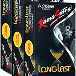KamaSutra Lubricated Condoms long last Flavour Condom Made of Natural Rubber Latex For Men(3 Pack Of 36 Condom)-picture-38