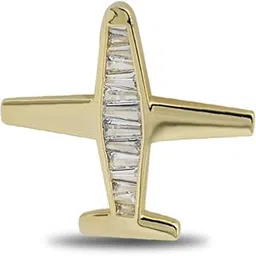 Aeroplane Brooch Pin | 18k Gold Plated | Trendy, Lightweight & Comfortable | Stylish & Tarnish-Resistant | Qty : 1pc-image-46