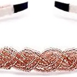 Crystal Hair Bands for Women - Metal Beaded Headbands With Clips, Fashion Hoop Accessories for Girls, Champagne Elegant Bling Headwear Wraps for Wedding Bride Beauty Care-image-9