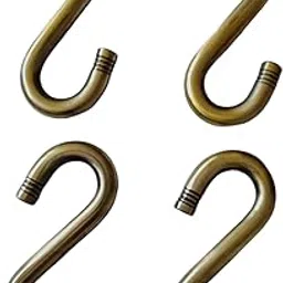 4 PCS Kriya Home Decor Super Quality Strong and Sturdy Heavy Duty HI-Grade Quality Life TIME WARRENTY,S-Hook Swing, Patio Antique Finish Brass 16MM with Weight Capacity of 1000KG,-image-6