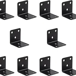 THE STYLE SUTRA 10 Pieces Joint Right Angle Bracket Corner Bracket for Chairs Wooden Cabinet Black-picture-33