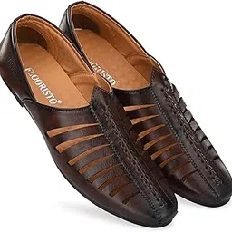 flooristo Ethnic Mojaris Juttis Nagra Shoes for Men-picture-28