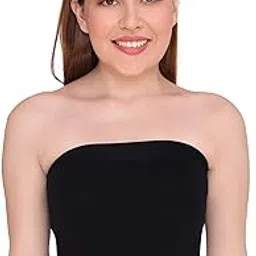 plumbury Women's Seamless Strapless Relaxed Fit Crop Top Tube Top Inner Camisole-picture-24