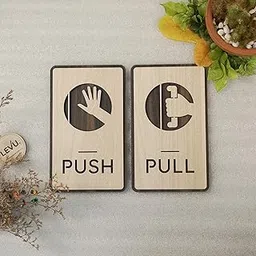 MustHome Push pull stickers for door | Push Pull Stickers for Glass door | Self Adhesive | Wooden | Push and Pull Signage Board for Office, Business Shop, Restaurant, Stores Cafes Shops, Hotel Sticker Combo-picture-14