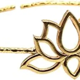 ridvik Women's Filigree Lotus Bangle Flower Bracelet Jewelry Handmade Gold Plated Adjustable Bracelet Gift For Women & Girls-picture-14