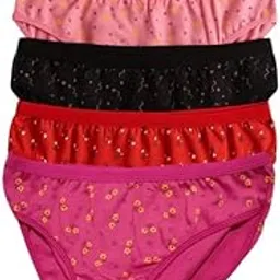 Subtle Moon Traders Women Cotton Panties Pack of 5 | Multicolor Mid Rise Briefs | Soft Stretchable Comfortable Innerwear | Everyday Wear Cotton Underwear for Women-picture-23