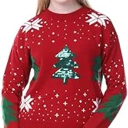 noquo Women’s Christmas Sweater, Festive Holiday Knit Pullover, Soft Acrylic Winter Jumper-picture-25
