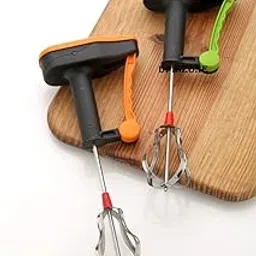 DPISZONE Enigma Range Power Free Semi Automatic Stainless Steel Egg Beater Lassi/Butter Milk Maker/Mixer Hand Blender/Rawai , Silver-picture-32