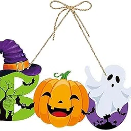 SAZ DEKOR Halloween Door Sign Props Happy Halloween Hanging Sign for Yard Outdoor Home Style A-image-17