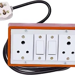 Cordnet-Grade Extension Board (Brown Variant) Two Socket Two Switch 5 Meter Long Wire-picture-46