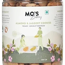 Mo's Almond & Jaggery Cookies, 200 G | Vegan | Rich in Taste and Nutrition | 100% Natural & Preservatives Free | High Fiber & Diabetic Friendly Cookies-picture-48