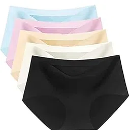 sunex Women's Seamless Hipster Ice Silk Panty, Briefs Woman Seamless Underwear Panties Seamless String Panty (Free Size, Seamless)-picture-14