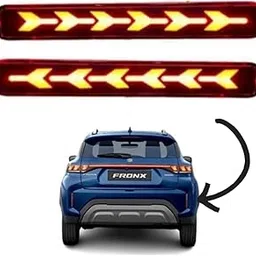 autokaar Car Rear Bumper Reflector Led Brake Light 6 Arrow Design for Maruti Fronx-picture-44