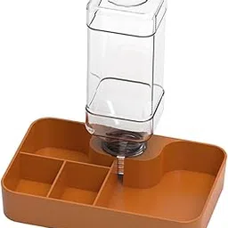 ZOOMELLA Reptile Feeder Terrarium Accessory Water Bowl for Gecko Snake Bearded Dragon Khaki Large|Reptile Supplies|Pet Supplies-image-50