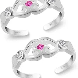 parnika (Formerly MJ 925 CZ Embellished Contemporary Design Silver Toe Rings In Pure 92.5 Sterling Silver For Women | Chandi Bichiya Bichhiya | With Certificate Of Authenticity-picture-30