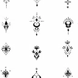 Simply Inked Ornamental Semi Permanent Tattoo Designer Semi-Permanent Tattoo for Boys Girls Men Women waterproof Sticker Size: 5 x 7.5 inch l Blue Black l 2g-picture-46
