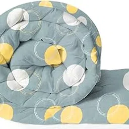 VAS COLLECTIONS 220 GSM Microfiber Reversible AC Comforter |Quit | Blanket | Duvets for King Size Double Bed 180Tc (230X250 cm, Light Green, Yellow and White)-picture-38