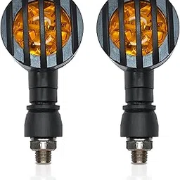 OBEROI'S TRADERS Dual Side LED Indicators for Bike & Motorcycle | Front & Back Glow | Stylish Amber Turn Signal Light | Waterproof, Grill Design | Universal Fit for All Bikes & Scooty (PACK OF 2)-picture-11