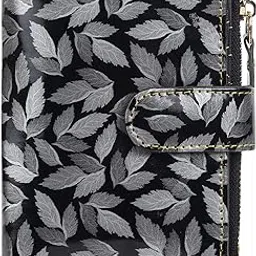 Women Casual Black Artificial Leather Wallet (5 Card Slots) (SC-Leaf-Black_1)-picture-11