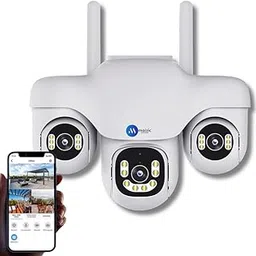 Maizic Smarthome Trion 4G Triple Lens Security Camera | 5MP Ultra HD Outdoor CCTV with 360° View, Color Night Vision, Motion Detection & Mobile App Control (4G Trigenie White)-image-57