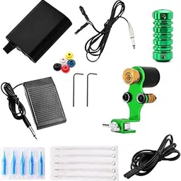 SECRET DESIRE Complete Tattoo Machine Set Power Supply Foot Pedal Needle Kit Green EU Plug|Tattoos & Body Art|Tattoo Supplies-image-72