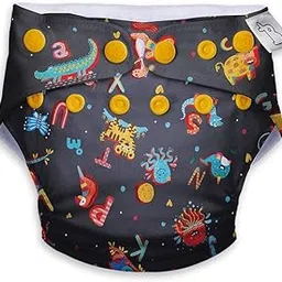 SuperBottoms Swimming Diapers for Babies & Toddlers - Reusable & Adjustable Swim Diapers - Washable Cloth Diapers - Skin Friendly Fabric - Easy to Clean - Fits 3M - 3Y image 1