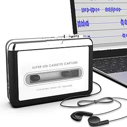 atdaraz Cassette Tape to MP3 CD Converter via USB, Portable USB Cassette Tape Player Captures MP3 Audio Music -Compatible with Laptops and PC-picture-24