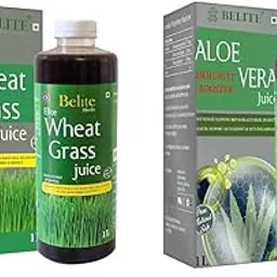 BELITE HERBS Combo of Wheatgrass Juice + Aloe Vera Juice | Herbal Supplements for Detoxification, Digestive Health, Skin Rejuvenation, & Hair Nourishment | Quality Herbs Blend - 1 Liter Each-picture-31