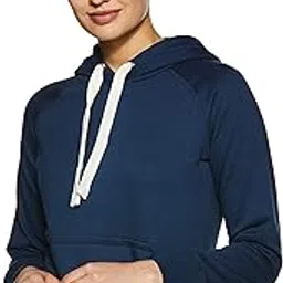 amazon brand - symbol Women's Cotton Blend Regular Fit Hooded Sweatshirt (with Front Pockets)-picture-18