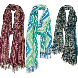 Cotton Silk Crush Material Dupatta Combo Set for Women, Traditional Indian Scarf.-picture-45