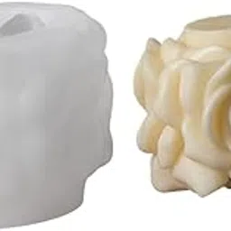 Skytail 3D Rose Flower Column Silicone Candle Mould For Candle Making Scented Candle Waxmelts Aromatherapy Clay Craft Soap Resin Casting Home Decoration Chocolate Baking Cakes Candy Muffin Dessert Mold-image-14
