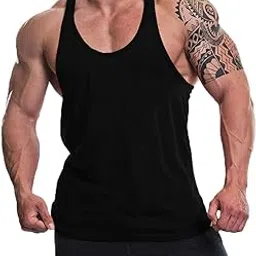 the blazze Men's Cotton Sleeveless Tank Tops Gym Vest for Mens-picture-34