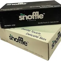 Snoffle Premium Facial Tissues – 100 Pulls, 2-Ply Soft Tissue Box | Gentle Touch for Delicate Skin | Ideal for Home, Car, Office & Travel Use(PACK OF 2)(Black & White)-image-21