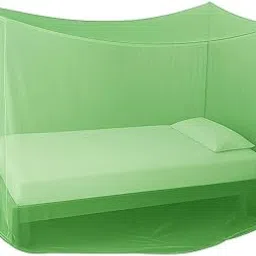 Divayanshi Foldable Polycotton Mosquito Net (Machhardani) for Single Bed (Green, 3 x 6.5 ft) | Breathable, Strong & Lightweight | Easy Setup, Portable & Ideal for Home & Travel image 1