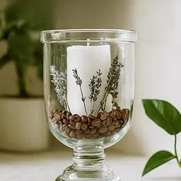 GATIORA Crystal Clear Glass U-Shaped Jar Decorative Bowl for Fish, Terrarium Plants, and Home Décor Elegant Transparent Glass Container for Living Room, Office, or Garden Display (6 Inch)-picture-14