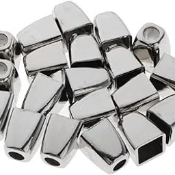 CALANDIS 20pcs Metal Zipper Pull Ends Bell Stopper Without Lid Cord Lock End Silver | Other Sewing-picture-67