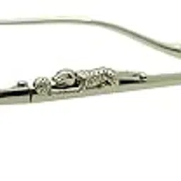 Luxury Rimless Sunglasses with Gold-Tone Frame, Green Lenses, Decorative Temple Design-picture-14