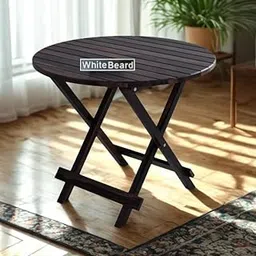 WhiteBeard™ Home Furniture Sheesham Wood Standard & Stylish Multi-Purpose- Foldable Medium Size- Coffee Colour Dining Table Office Room/Living Room/Garden/Hotel/Balcony/Cafe-picture-23